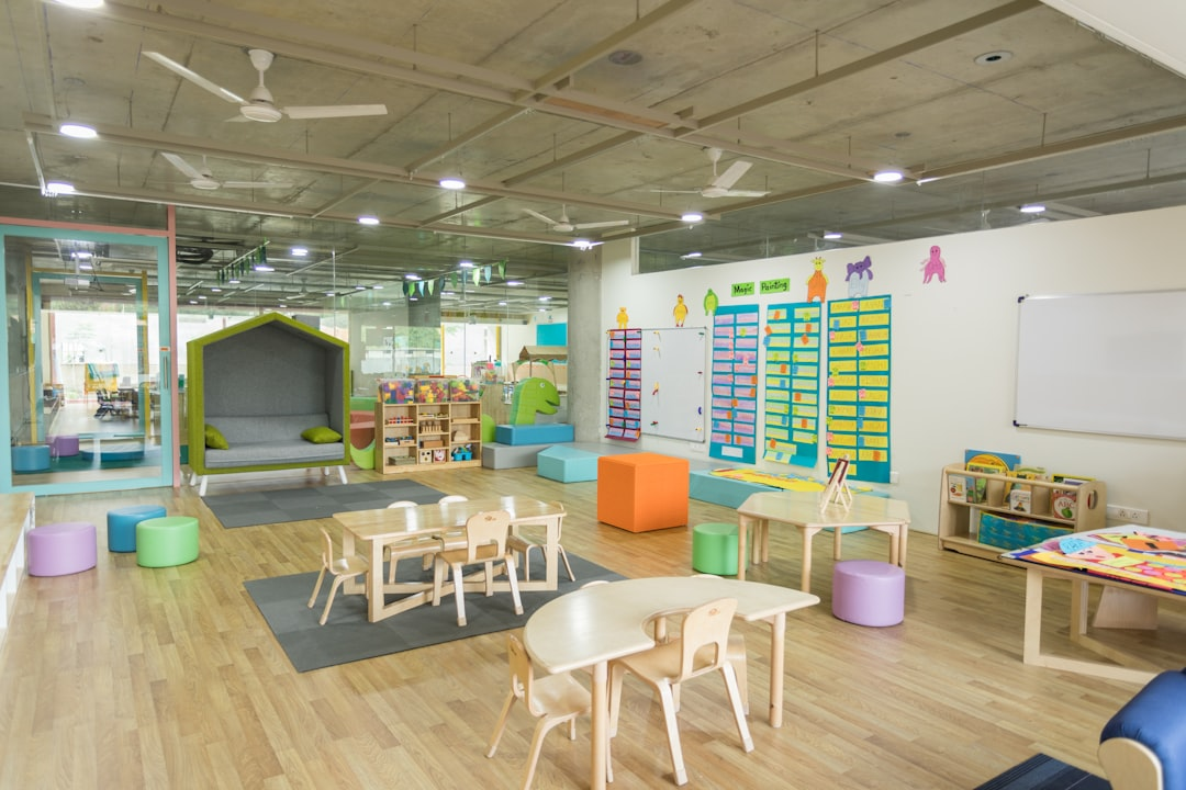 Bright classroom space that could support child care use